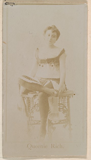 Kinney Brothers Tobacco Company, Queenie Rich, from the Actresses series (N245) issued by Kinney Brothers to promote Sweet Caporal Cigarettes