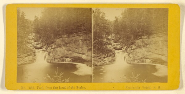 Benjamin West Kilburn, Pool, from the head of the Stairs. Franconia Notch, N.H.