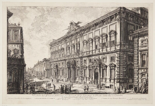 Giovanni Battista Piranesi, Palazzo della Consulta på Quirinal, hjemsted for pavens sekretariat