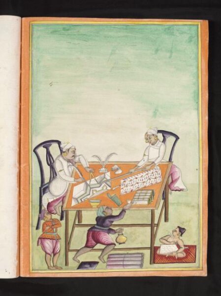 Unknown, Two draughtsman at work