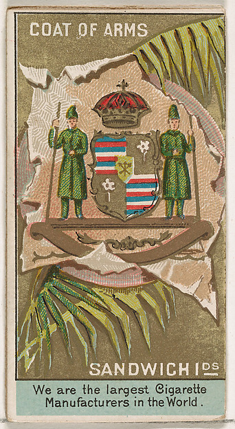W. Duke, Sons & Co., King Kalakaua I, Sandwich Islands, from the Rulers, Flags, and Coats of Arms series (N126-2) issued by W. Duke, Sons & Co.