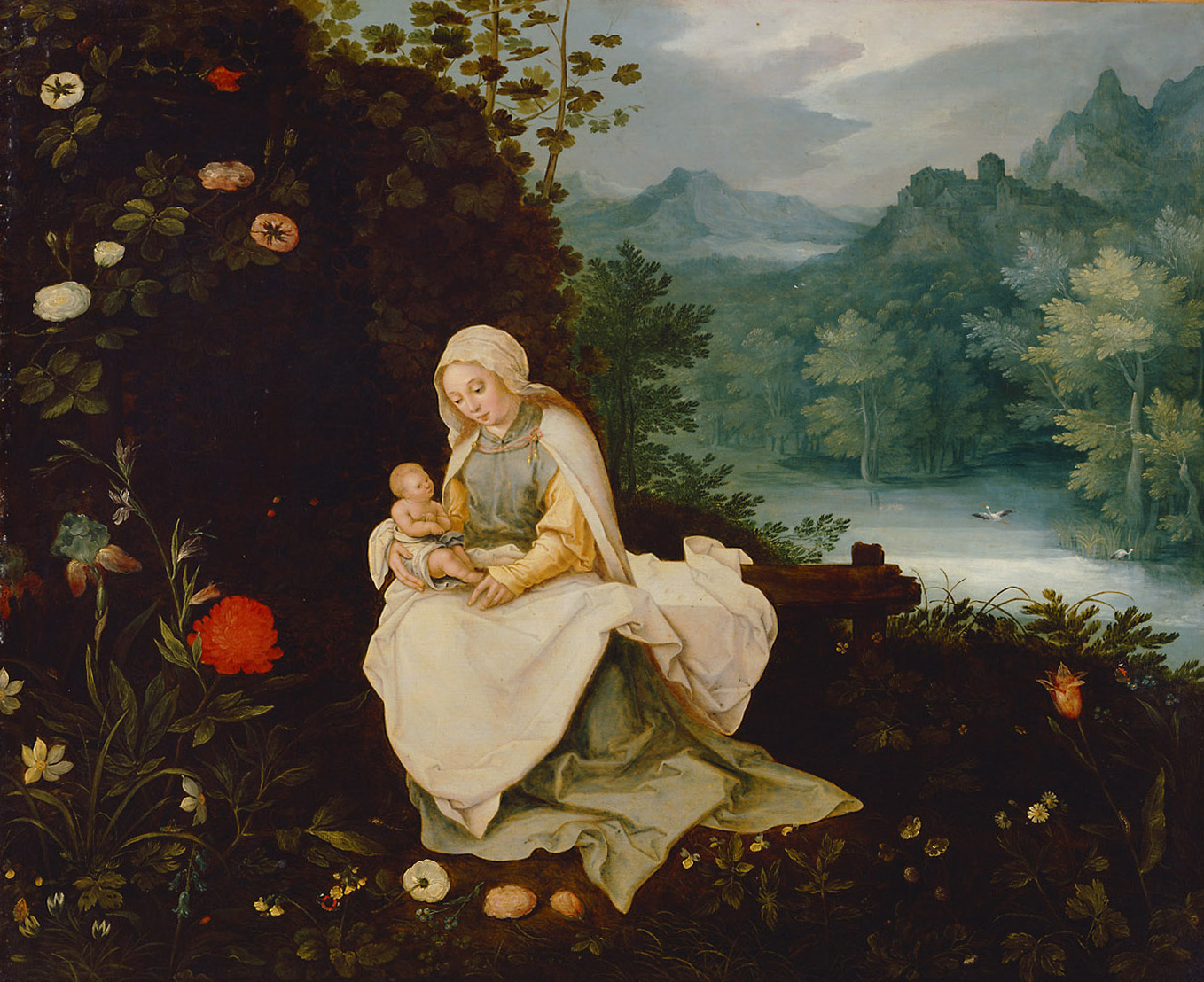 Jan Brueghel the Younger, The Virgin and Child in a Landscape
