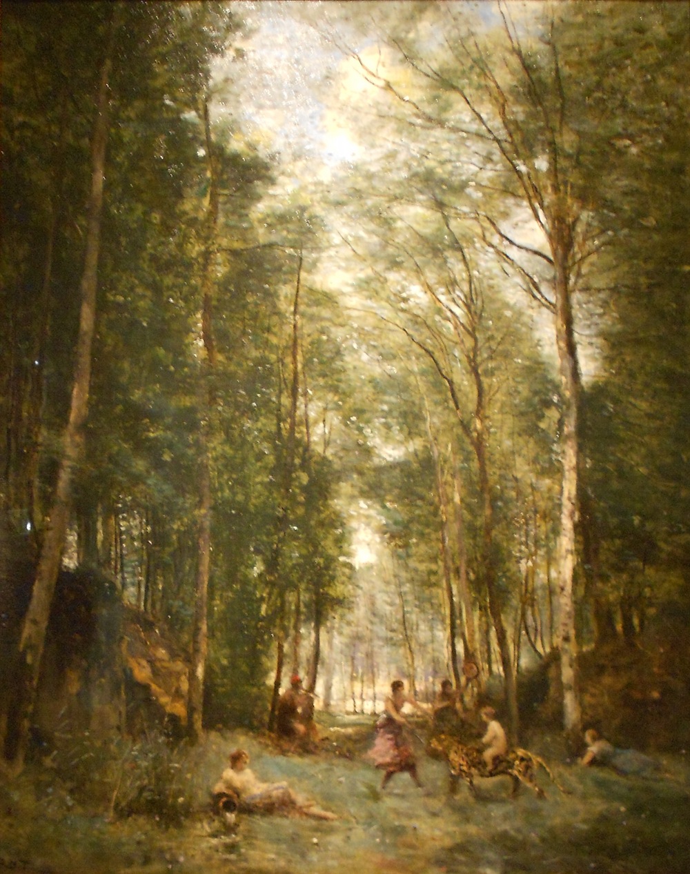 Jean-Baptiste Camille Corot, Bacchanal at the Spring: Souvenir of Marly-le-Roi