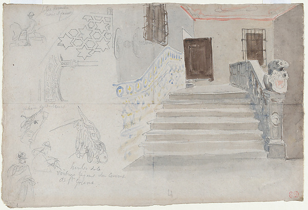 Eugène Delacroix, A Staircase in Seville