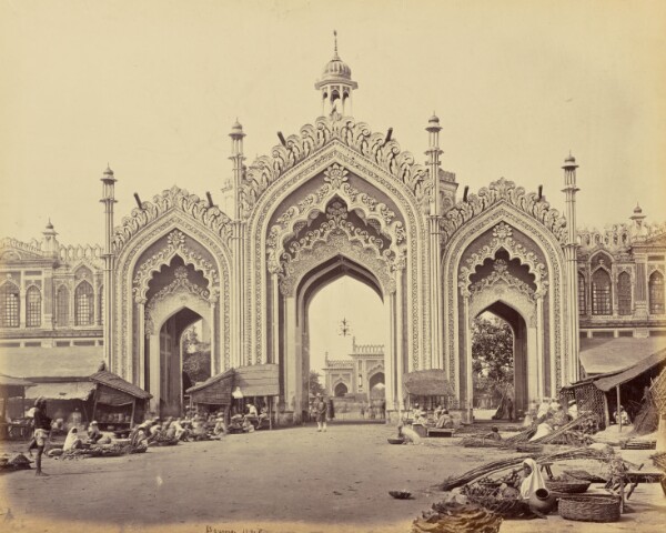 Samuel Bourne, Lucknow; The Gateway of the Hooseinabad Bazaar