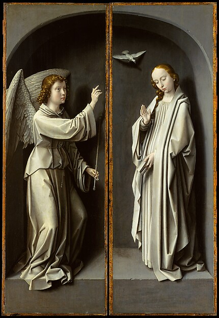 Gerard David, Archangel Gabriel; The Virgin Annunciate