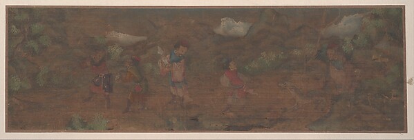 Unidentified artist, Landscape Painting of Figure in Woodland Setting