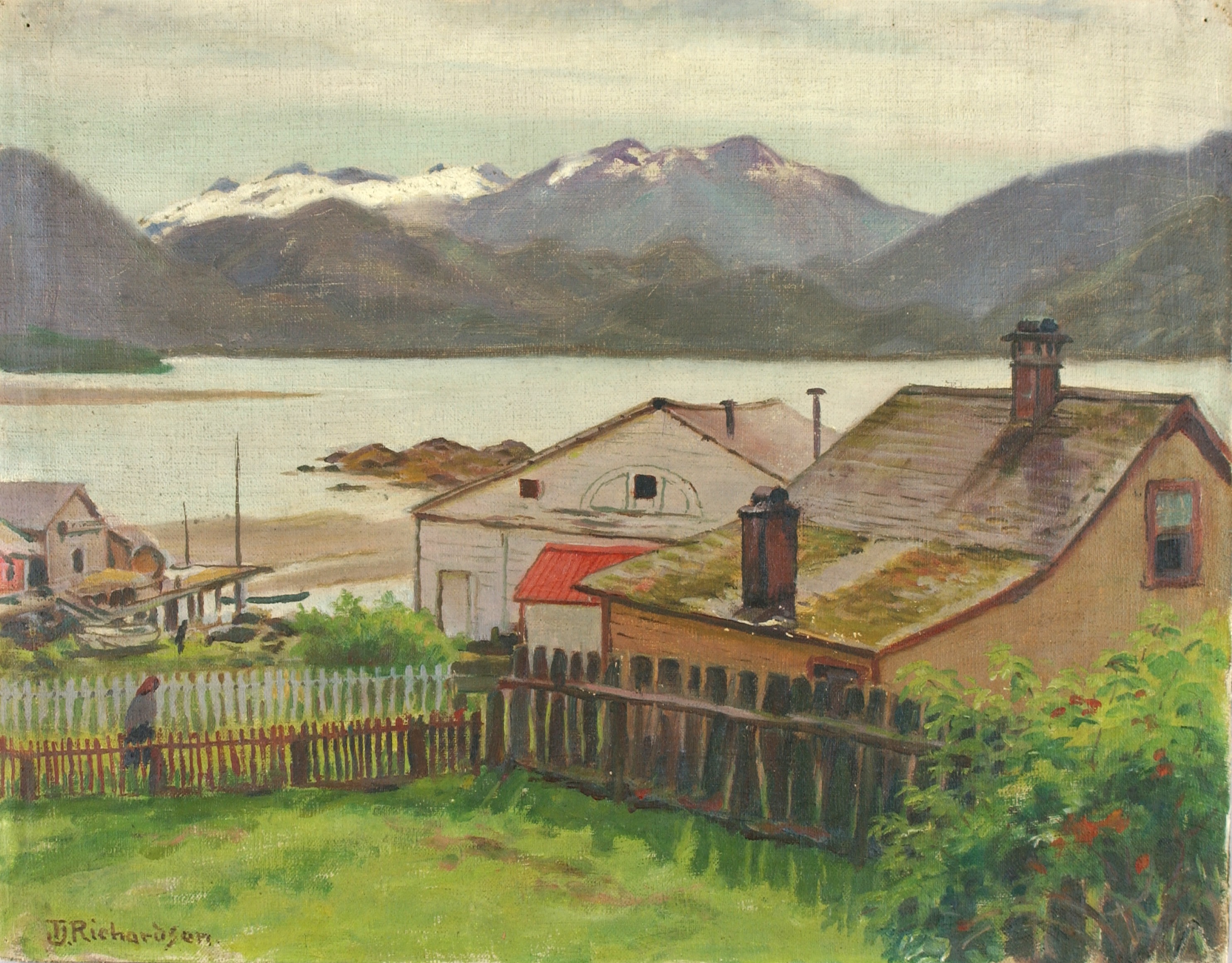 Theodore J. Richardson, In the Old Quarter, Sitka, 1900