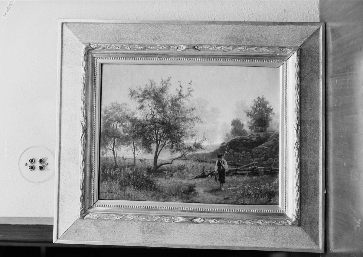 Gunnar Sundgren, Oil painting of the estate owner Per Johan Höfeldt, Nyborg Farm, Håtuna parish, Uppland 1940