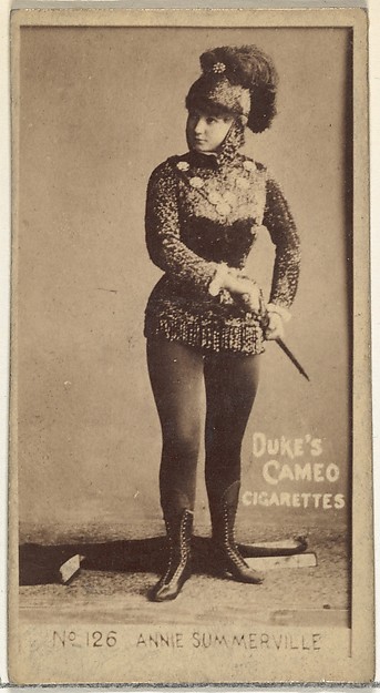 W. Duke, Sons & Co., Card Number 126, Annie Summerville, from the Actors and Actresses series (N145-4) issued by Duke Sons & Co. to promote Cameo Cigarettes