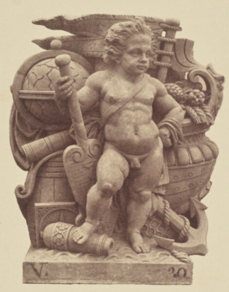 Édouard Baldus, ["La Navigation", Sculpture by Pierre Travaux, Decoration of the Louvre, Paris]