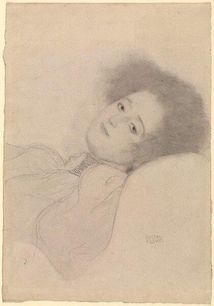 Gustav Klimt, Portrait of a Young Woman Reclining