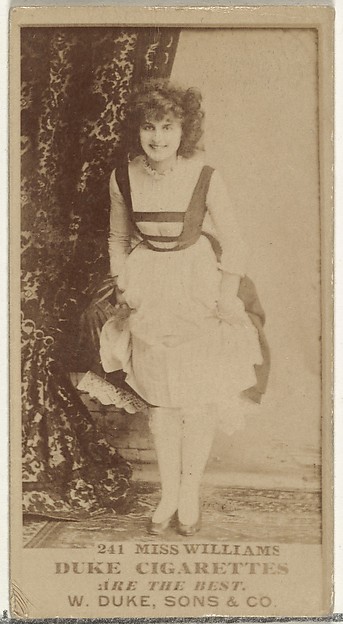W. Duke, Sons & Co., Card Number 241, Miss Williams, from the Actors and Actresses series (N145-7) issued by Duke Sons & Co. to promote Duke Cigarettes