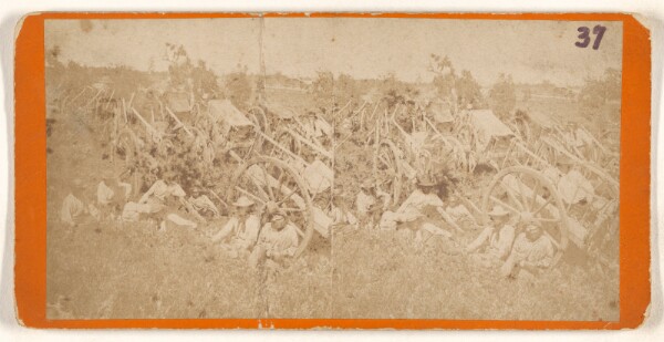 Unknown, [Red River Carts in Camp at St. Anthony, Minnesota. About 1857.]