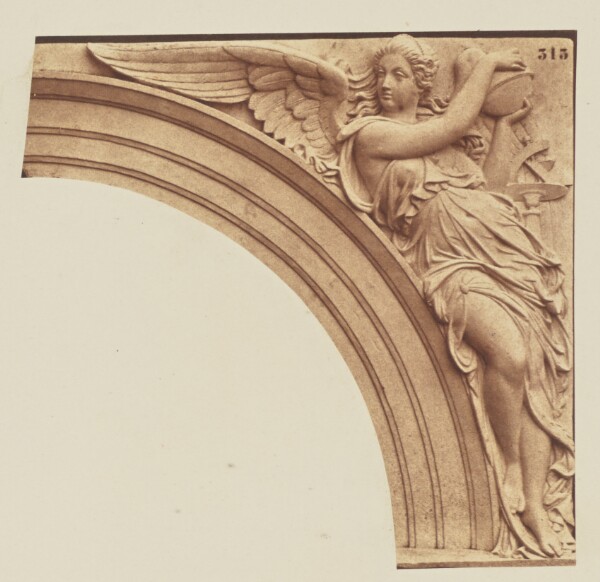 Édouard Baldus, ["L'Astronomie", Sculpture by Jean-Baptiste-Jules Klagmann, Decoration of the Louvre, Paris]