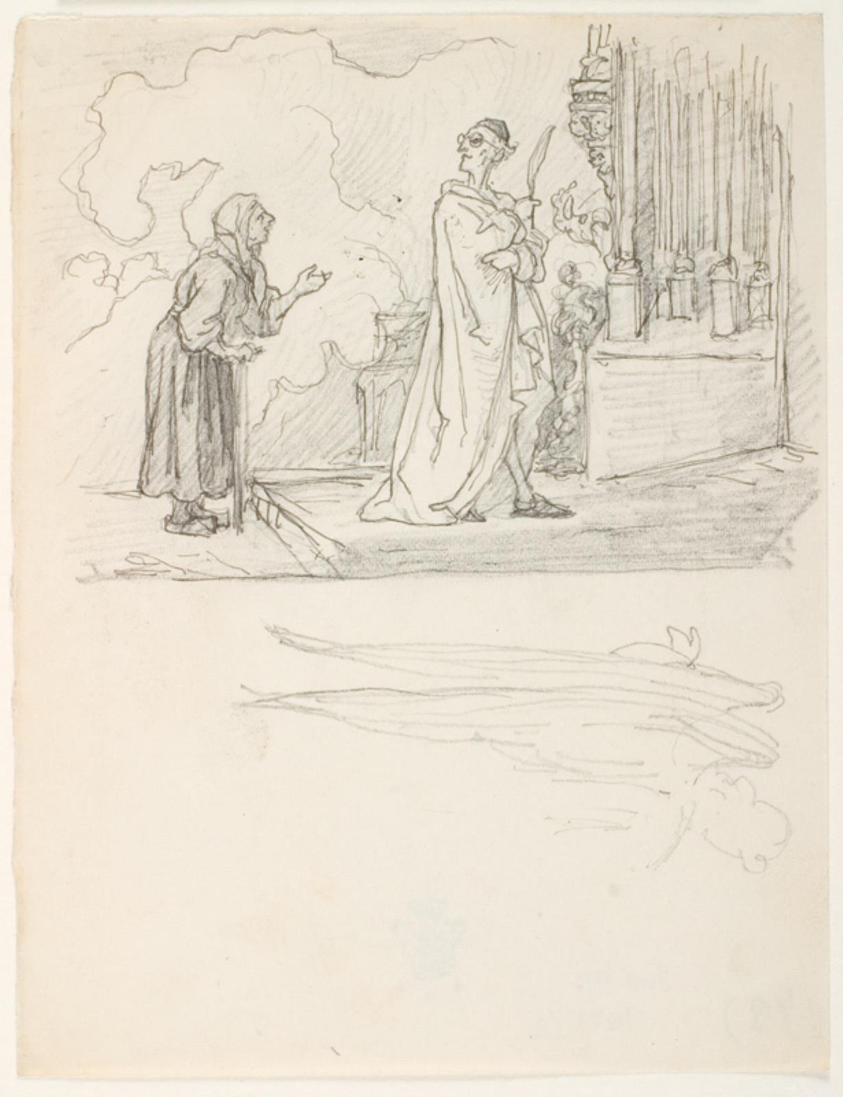 Lorenz Frølich, Illustrationsudkast til H.C. Andersen, "Noget"