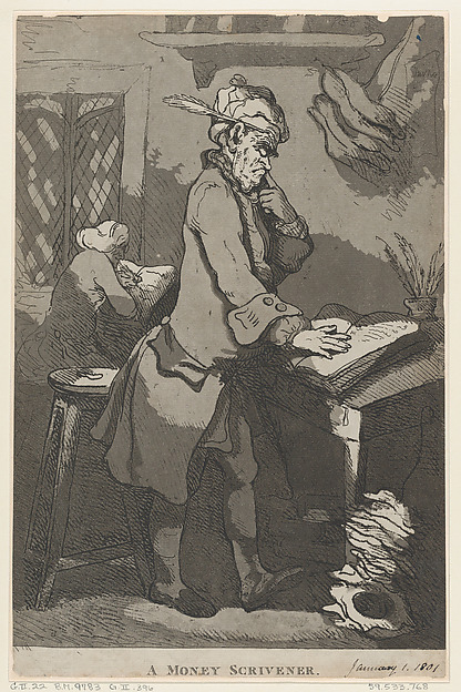 Thomas Rowlandson, A Money Scrivener