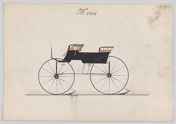 Brewster & Co., Design for 4 seat Phaeton, no top, no. 3015