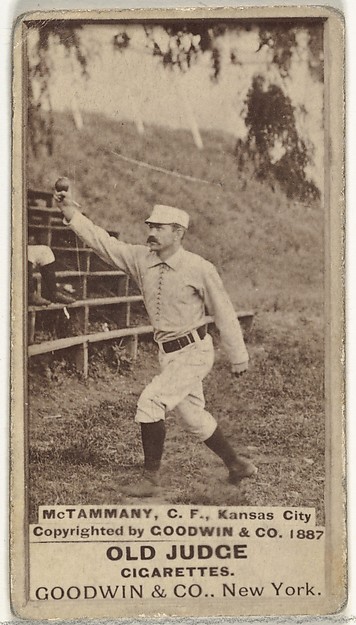 Goodwin & Company, James Edward "Jim" McTamany, Center Field, Kansas City Cowboys, from the Old Judge series (N172) for Old Judge Cigarettes
