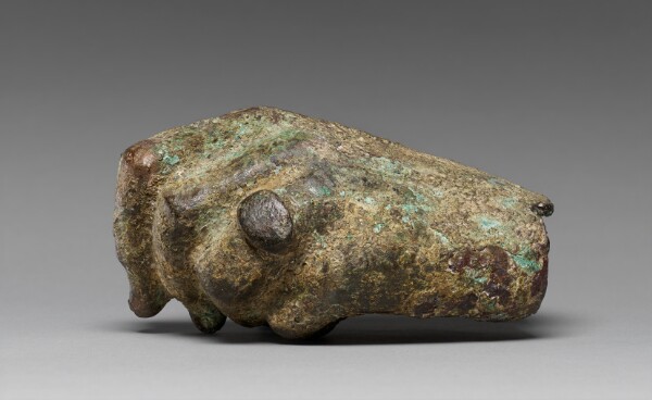 Unknown, Statue Fragment: Left Hand with a Gilt Ring on the Fourth Finger