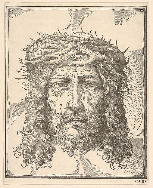 Hans Burgkmair, The Head of Christ Crowned with Thorns