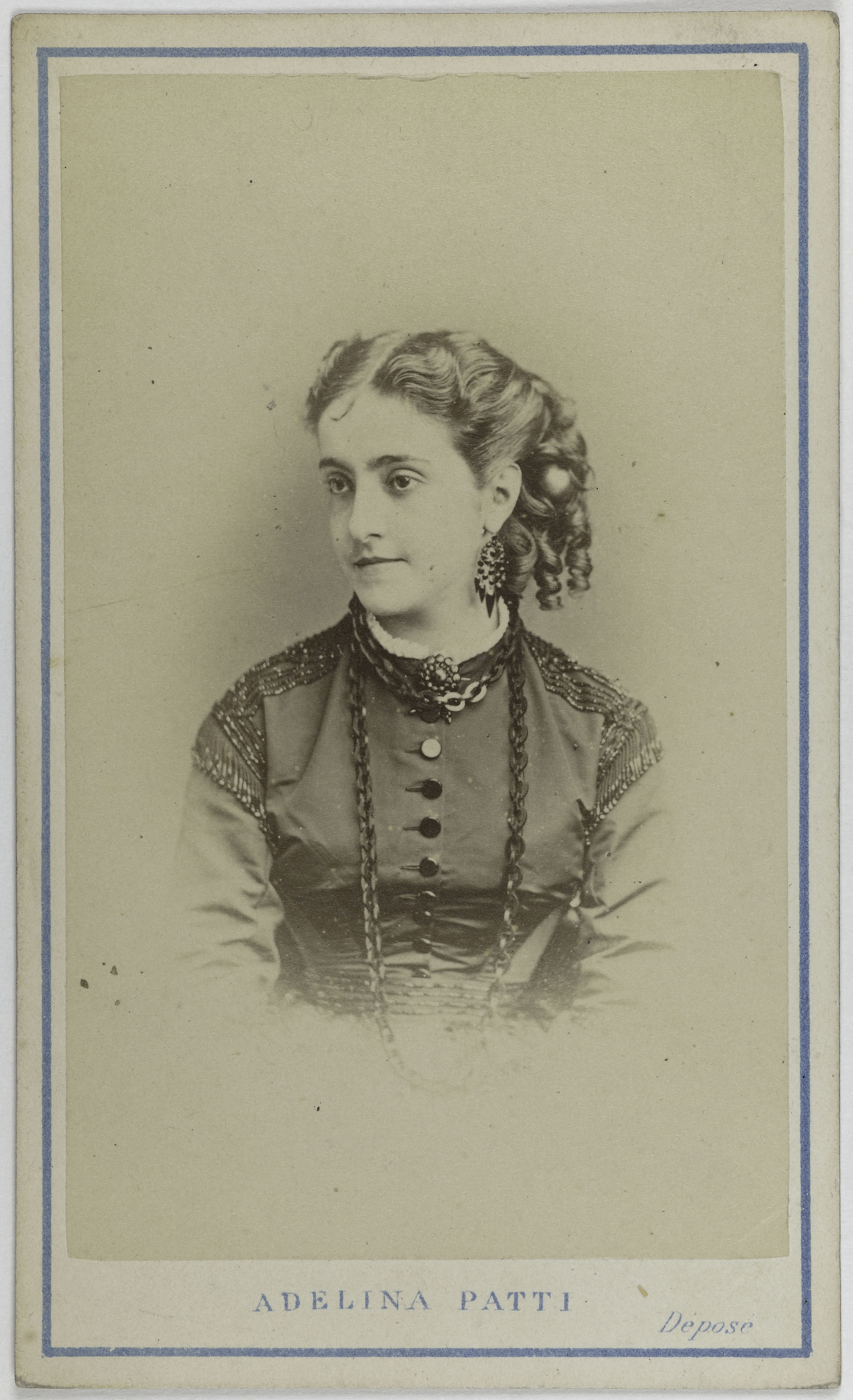 Alphonse Liébert, Portrait de Patti Adelina, (Adela-Juana-Maria, dite), (1843-1919), (chanteuse lyrique)