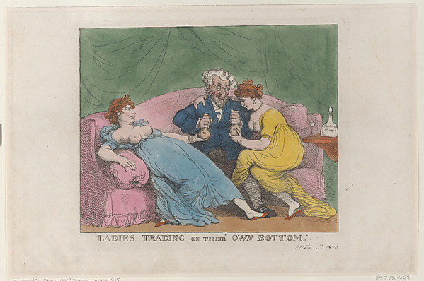 Thomas Rowlandson, Ladies Trading on Their Own Bottom