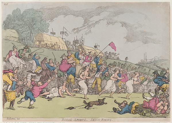 Thomas Rowlandson, Rural Sports, Smock Racing