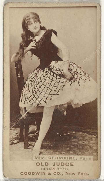 Goodwin & Company, Mlle. Germaine, Paris, from the Actors and Actresses series (N171) for Old Judge Cigarettes