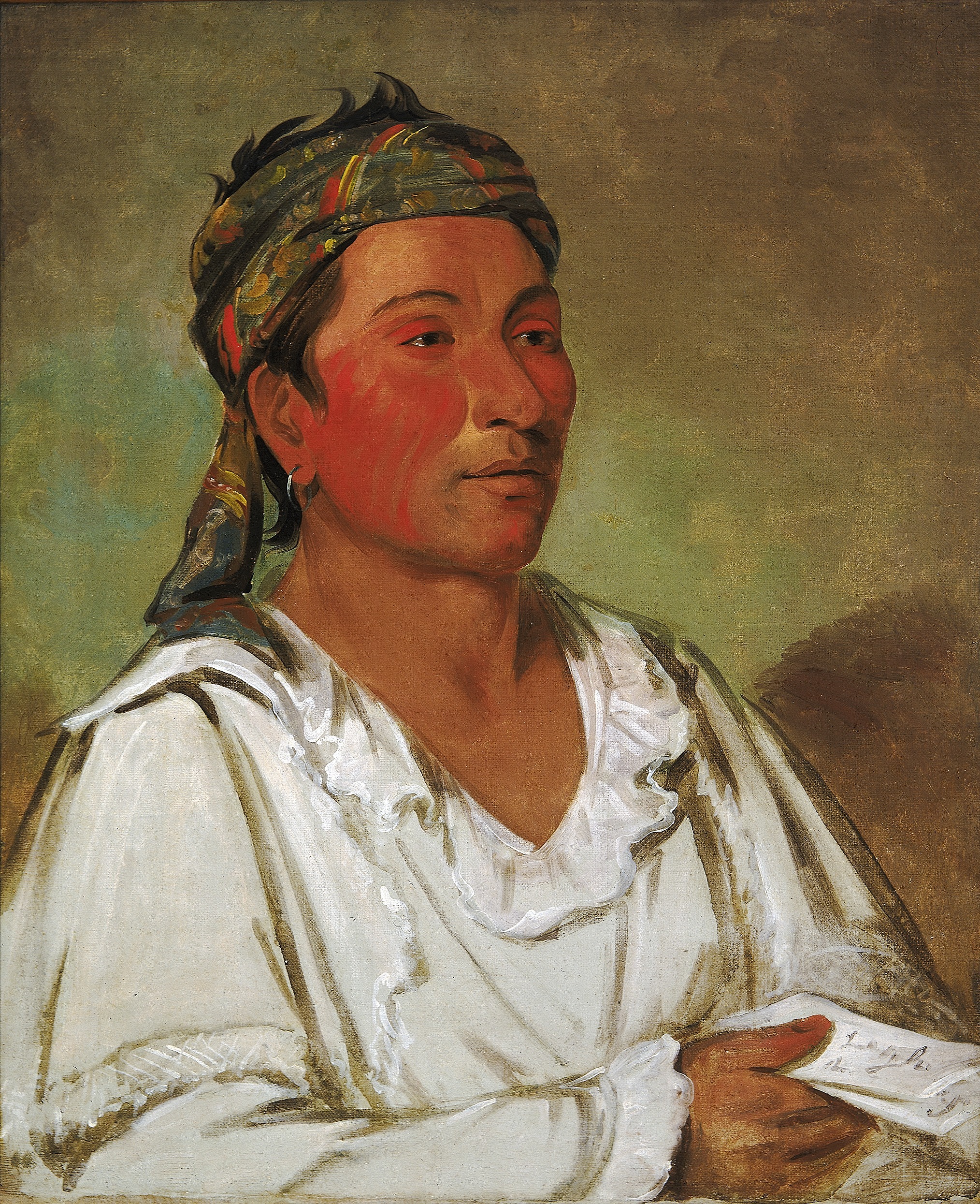 George Catlin, Lay-lóo-ah-pee-ái-shee-kaw, Grass, Bush, and Blossom, Semicivilized