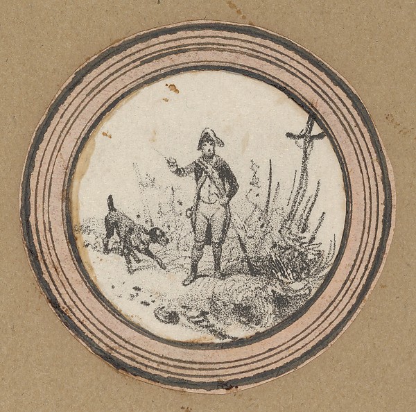 Victor Adam, Standing soldier with a dog and a crucifix