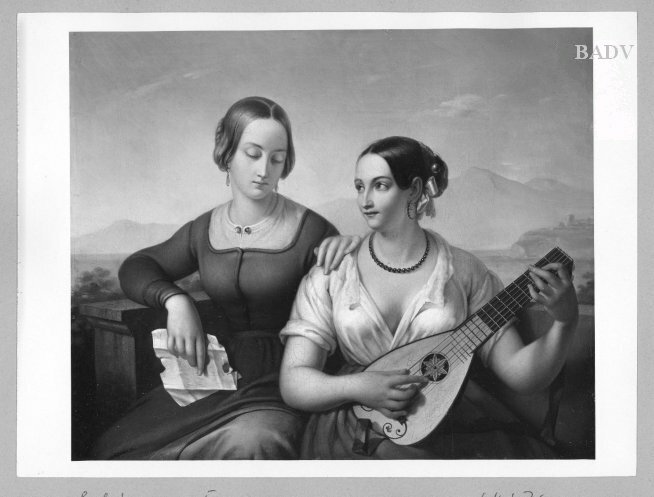 Ferdinand Schimon, Two girls with letter + Lante