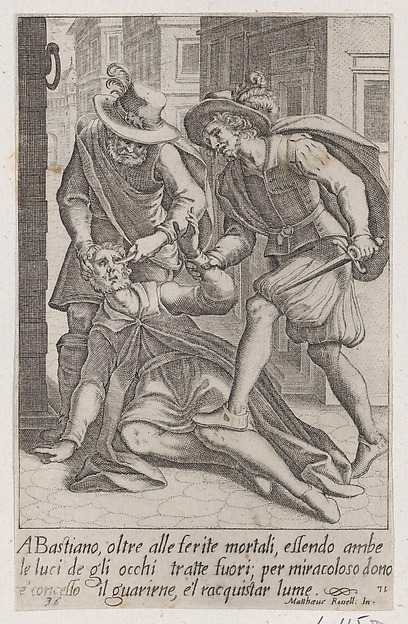 Jacques Callot, Bastiano, from Scelta d'Alcuni Miracoli e Grazie della Santissima Nunziata di Firenze (Selection of Some Miracles and Graces that Occurred in the Church of the Annunziata in Florence)