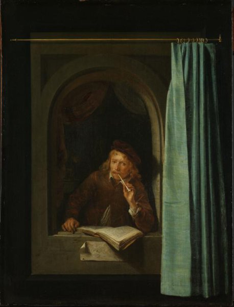 Gerrit Dou, Man Smoking a Pipe