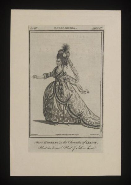 James Roberts, Miss Hopkins in the character of Irene