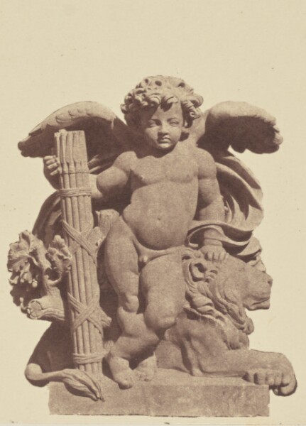 Édouard Baldus, ["La Force", Sculpture by Armand Toussaint, Decoration of the Louvre, Paris]