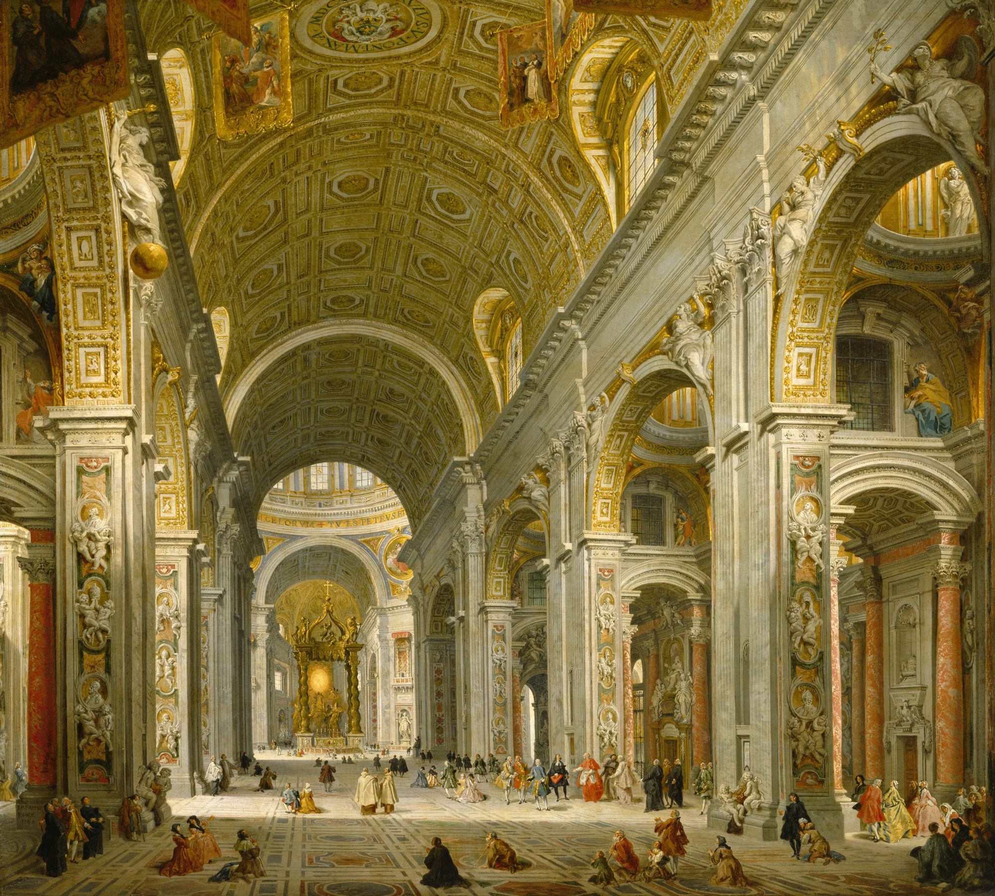 Giovanni Paolo Panini, Interior of St. Peter's, Rome