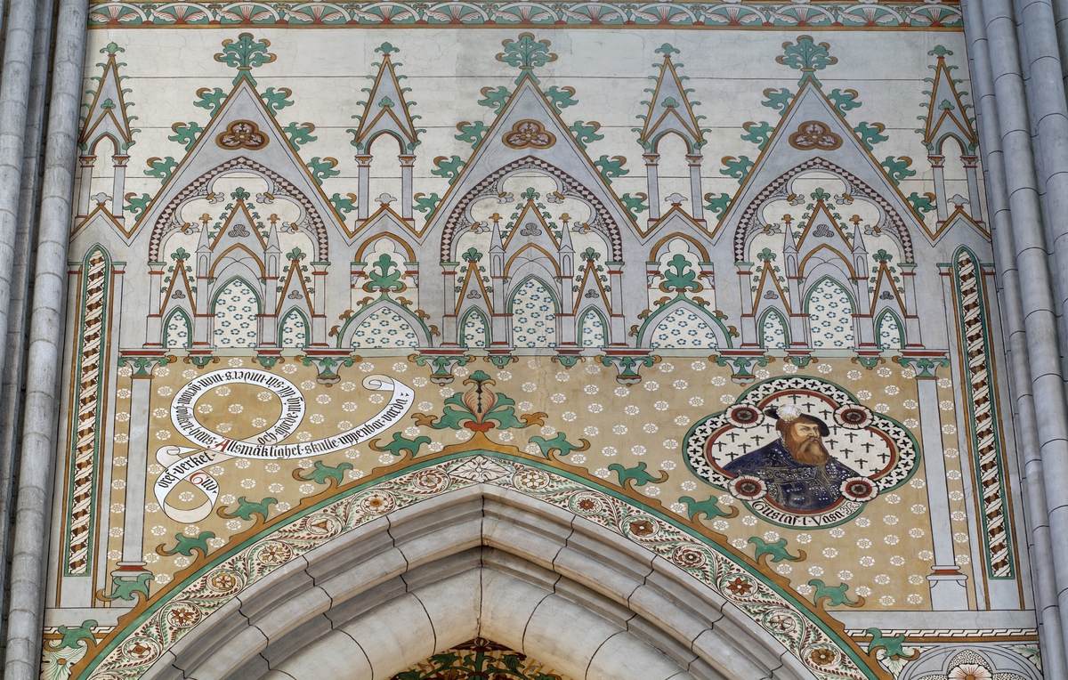 Olle Norling, Gustav Vasa. Södra korsarmen (travé 50), östra väggen, Uppsala domkyrka, Uppsala 2013