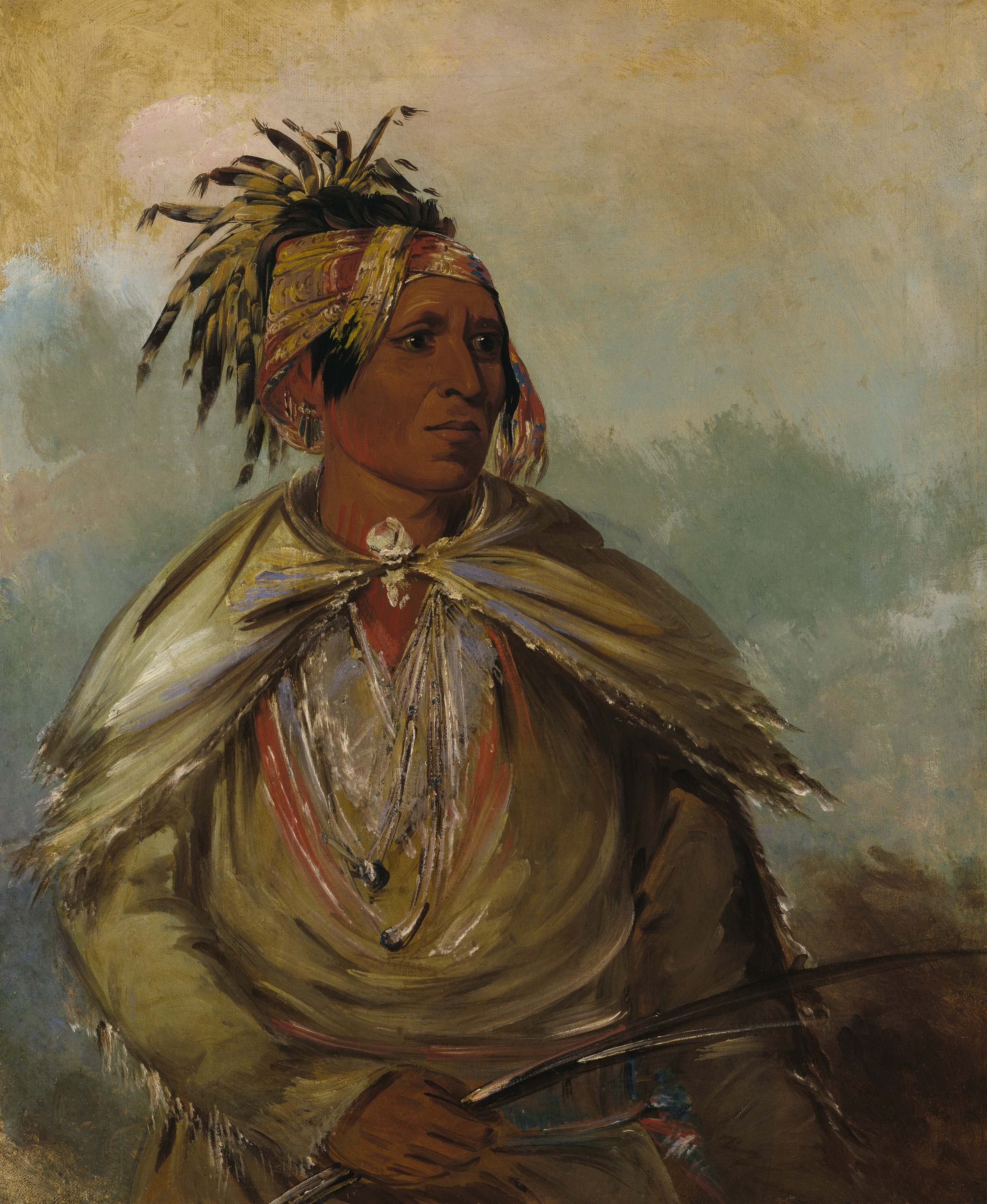 George Catlin, Pah-mee-ców-ee-tah, Man Who Tracks, a Chief