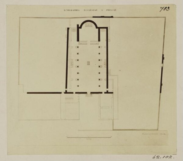 Parker, John Henry, Church of S. Prisca - Plan, with the Crypt.