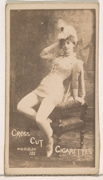 W. Duke, Sons & Co., Card Number 133, Miss Barlow, from the Actors and Actresses series (N145-1) issued by Duke Sons & Co. to promote Cross Cut Cigarettes