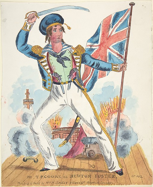 Anonymous, British, 19th century, Mr. T. P. Cooke as Newton Foster
