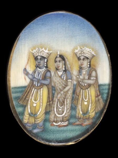 Unknown, One of nine paintings depicting Hindu deities.