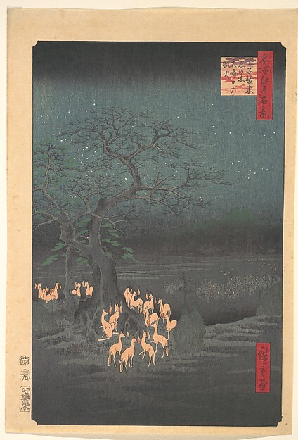 Utagawa Hiroshige, Foxes Meeting at Oji