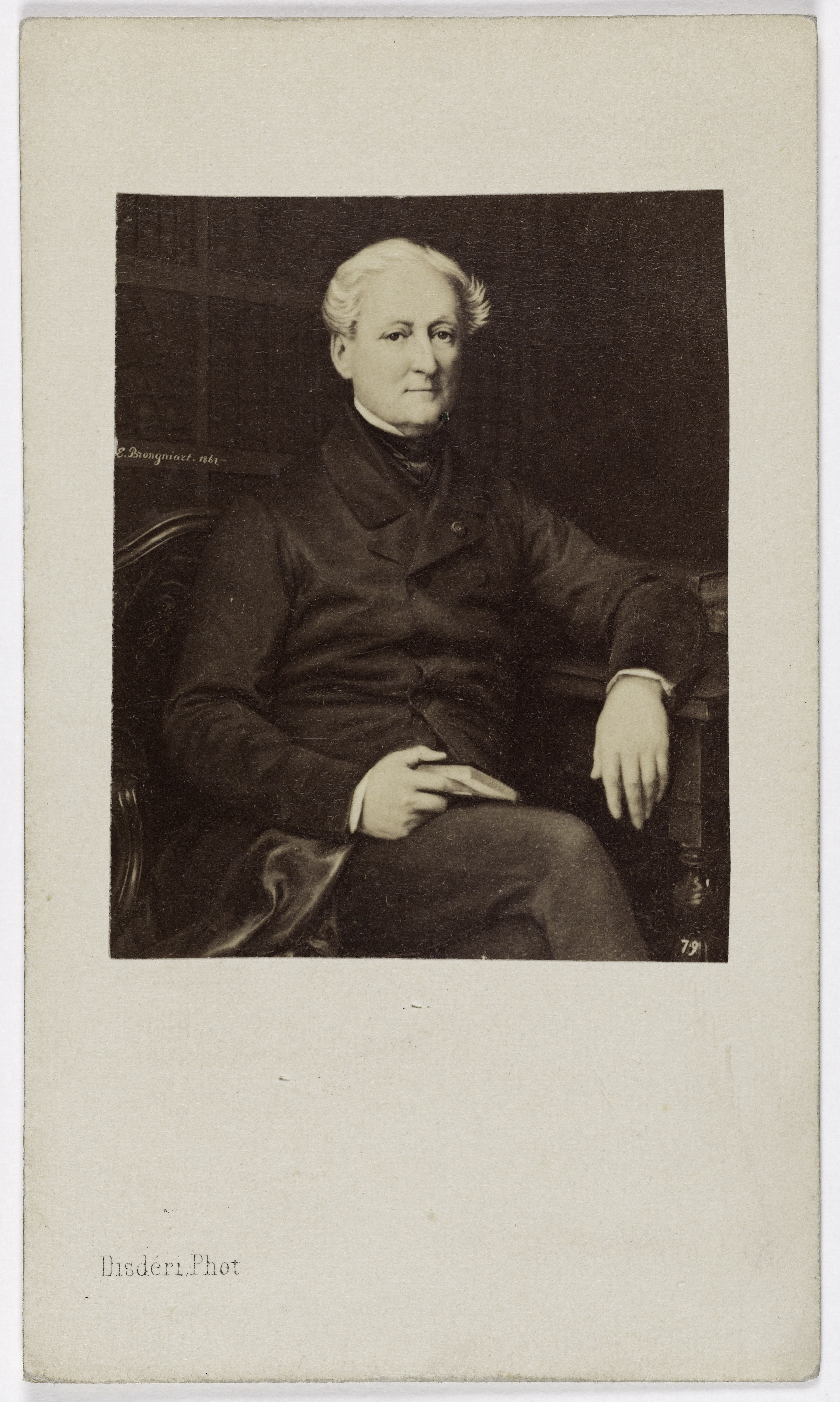 André-Adolphe-Eugène Disdéri, Portrait d'Adolphe-Simonis Empis (1795-1868), (bibliothécaire du Roi, auteur dramatique, administrateur de la Comédie française)