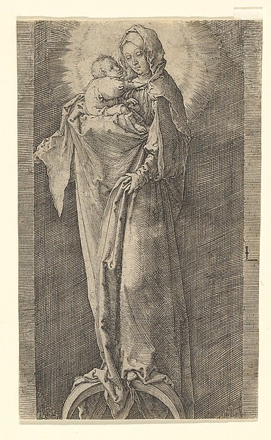 Lucas van Leyden, The Virgin with Child in the Niche