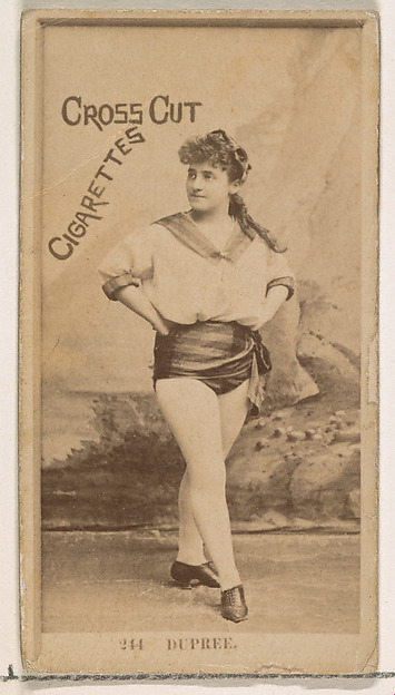 W. Duke, Sons & Co., Card Number 244, Dupree, from the Actors and Actresses series (N145-2) issued by Duke Sons & Co. to promote Cross Cut Cigarettes