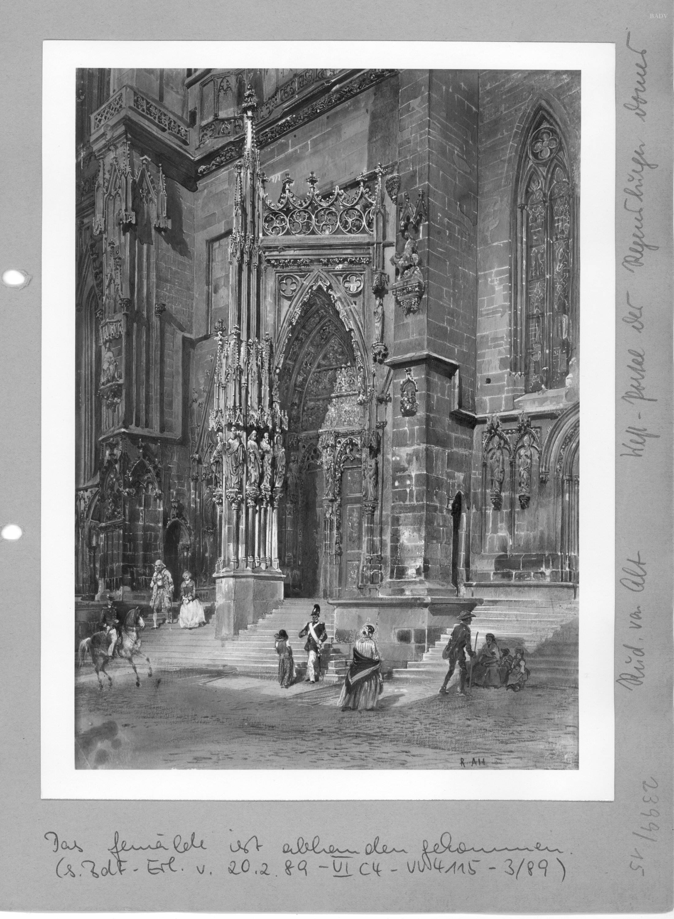 Rudolf von Alt, Portal am Regensburger Dom