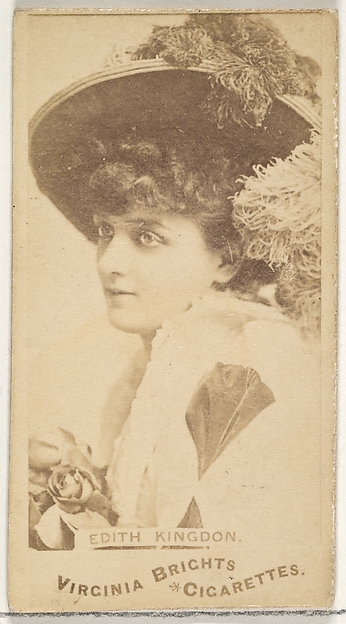 Allen & Ginter, Edith Kingdon, from the Actors and Actresses series (N45, Type 1) for Virginia Brights Cigarettes