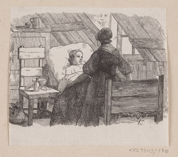 H.P. Hansen, Illustration til "Fem fra en Ærtebælg" i H.C. Andersen, "Eventyr og Historier", Bind 2